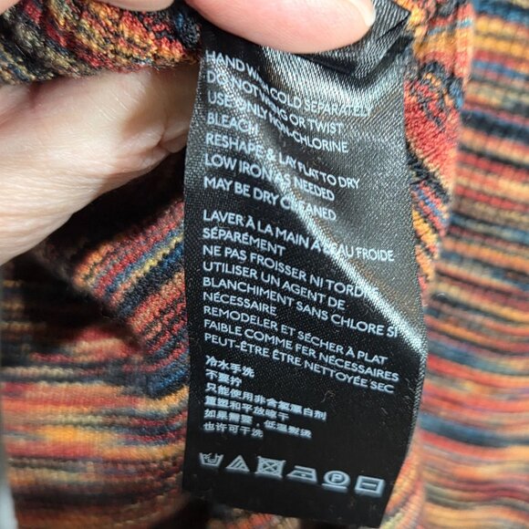 Anthropologie Top Large Autumn Melange Tami Space Dyed Stripe Stretch Tunic Boho - Picture 6 of 10